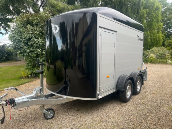 Take a look at the Debon Roadster C500 Box Van Trailer, featuring a side access door and a very clever 2-in-1 opening ramp door. 