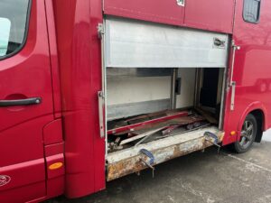 Side ramp repairs to a 3.5ton Horsebox