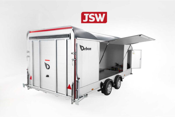 Debon C2000 Enclosed Transporter Trailer - side angle