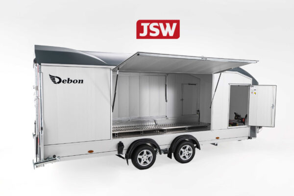 Debon C2000 Enclosed Transporter Trailer - opening sides